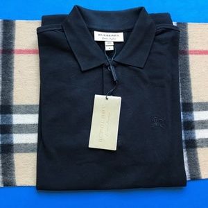 Burberry Shirts - BURBERRY LONDON MEDIUM BLACK POLO SHIRT NWT Burberry Shirts - BURBERRY LONDON MEDIUM BLACK POLO SHIRT NWT